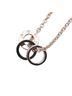 Cartier Multi Color Cartier Love Three Hoop Diamond 4P Necklace K18PG Pink Gold Ceramic Women's CARTIER One size - photo 1