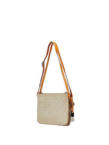 Céline CELINE C Macadam Shoulder Bag Beige Brown Sweatshirt Women's (view 2)