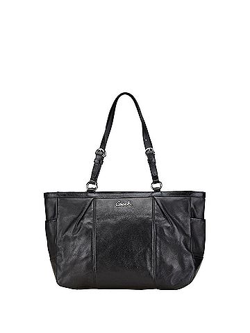 Coach Coach East West Tote Bag Shoulder F17722 Black Leather Women's COACH (view 1)