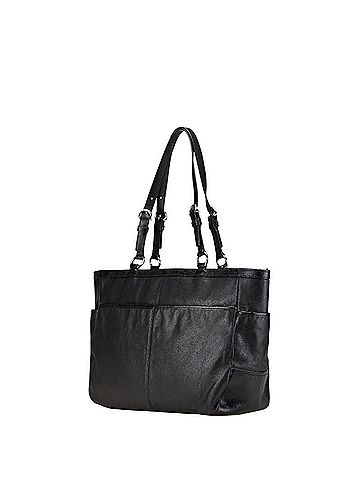 Coach Coach East West Tote Bag Shoulder F17722 Black Leather Women's COACH (view 2)