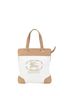 Burberry Tan White Burberry Nova Check Logo Handbag Tote Bag in White and Beige Canvas Leather for Women. One size - photo 1