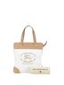 Burberry Tan White Burberry Nova Check Logo Handbag Tote Bag in White and Beige Canvas Leather for Women. One size - photo 8