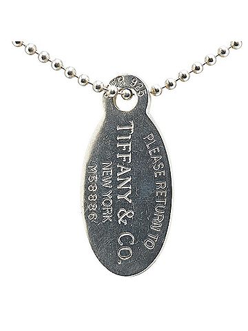 Tiffany Tiffany Return to Oval Tag Long Necklace Ball Chain Sterling Silver Women's TIFFANY&Co. (view 2)