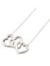 Tiffany 100% Sterling Silver Silver Toned Tiffany & Co. Triple Heart Necklace in 925 Sterling Silver for Women. One size - photo 1