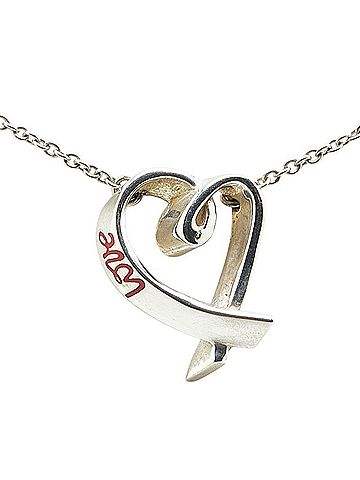 Tiffany Tiffany Loving Heart LOVE Necklace SV925 Silver Women's TIFFANY&Co. (view 2)