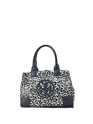 Tory Burch Tory Burch Leopard Tote Bag Navy White PVC Leather Women's (view 1)