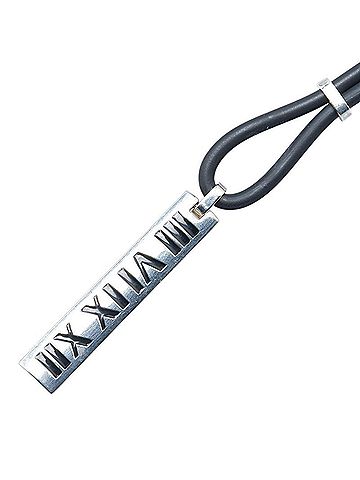 Tiffany Tiffany Atlas Necklace Silver Black SV925 Rubber Women's TIFFANY&Co. (view 1)