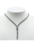 Tiffany 100% Sterling Silver Black Tiffany Atlas Necklace Silver Black SV925 Rubber Women's TIFFANY&Co. One size - photo 7