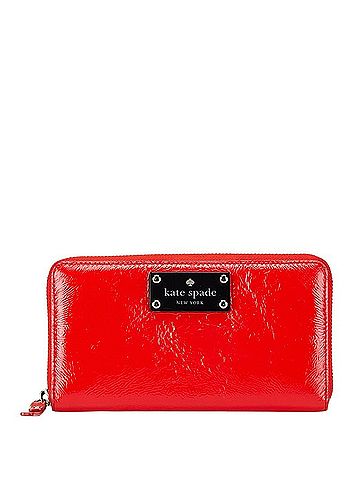 Kate Spade New York Kate Spade Women's Red Enamel Zip-Around Long Wallet (view 1)