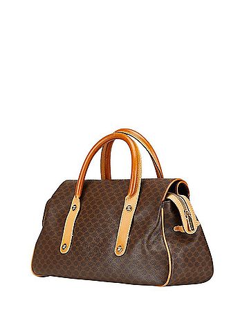 Céline Celine Macadam Handbag Brown PVC Leather Women's CELINE (view 2)