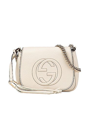 Gucci Gucci Interlocking G Soho Chain Shoulder Bag 323190 White Ivory Leather Women's GUCCI (view 1)