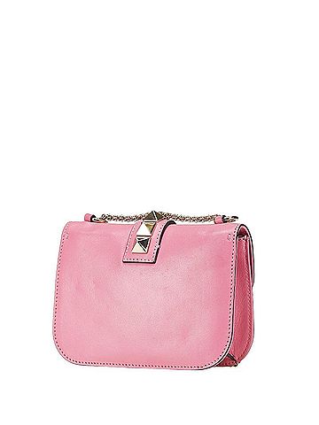 Valentino Valentino Rockstud Chain Shoulder Bag Pink Leather Women's VALENTINO (view 2)