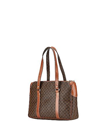 Céline Celine Macadam Handbag Tote Bag Brown PVC Leather Women's CELINE (view 2)