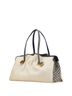 Bvlgari Tan Blue BVLGARI Tote Bag Shoulder Beige Navy Canvas Leather Women's One size - photo 2