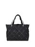 Chanel 100% Nylon Black White Chanel Old Travel Line Handbag Tote Bag Black White Nylon Women's CHANEL One size - photo 1