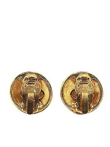 Chanel Chanel Coco Mark Earrings Gold Plated Women's CHANEL (view 2)