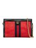 Gucci Black Red Gucci Ophidia Sherry Line Chain Shoulder Bag 503877 Red Black Suede Leather Women's GUCCI One size - photo 1