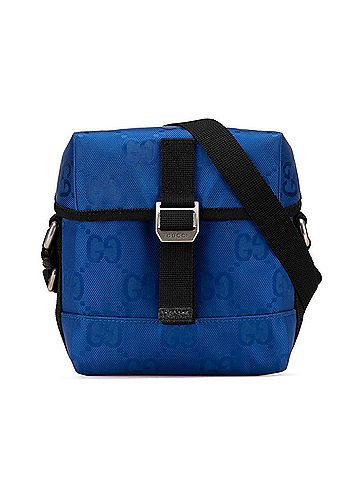 Gucci Gucci GG Nylon Bag Shoulder 643858 Blue Black Women's GUCCI (view 1)