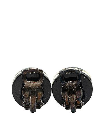 Chanel Chanel Earrings Black White Plastic Women's CHANEL (view 2)
