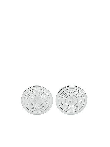 Hermès Hermes Serie Earrings Silver Metal Women's HERMES (view 1)
