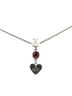 Gucci 100% Sterling Silver Multi Color Gucci Heart Stud Bejeweled Necklace SV925 Silver Women's GUCCI One size - photo 1