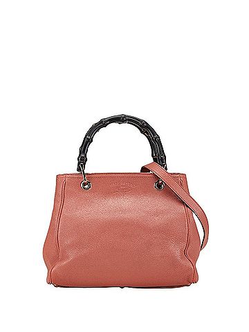 Gucci Gucci Bamboo Shopper Small Handbag Shoulder Bag 336032 Pink Leather Women's GUCCI (view 1)