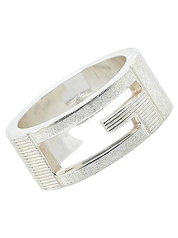 Gucci Gucci G Logo Open Ring #9 SV925 Silver Women's GUCCI (view 1)