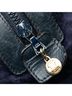 Céline Blue Celine C Macadam Handbag Navy Canvas Leather Women's CELINE One size - photo 5