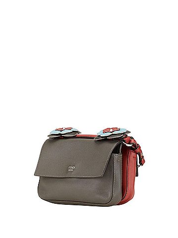 Fendi FENDI Double Micro Bucket Handbag Chain Shoulder Bag 8M0371 Red Multicolor Leather Women's (view 2)