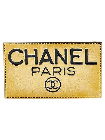 Chanel Chanel Plate Brooch Gold Plated Women's CHANEL (view 1)