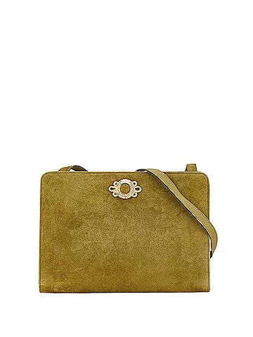 Salvatore Ferragamo Salvatore Ferragamo Shoulder Bag Green Khaki Suede Women's (view 1)