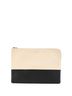 Céline 100% Leather Tan Black CELINE Bicolor Clutch Bag Beige Black Leather Women's One size - photo 1