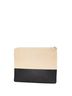 Céline 100% Leather Tan Black CELINE Bicolor Clutch Bag Beige Black Leather Women's One size - photo 2