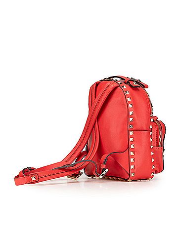 Valentino Valentino Rockstud Backpack Red Leather Women's (view 2)