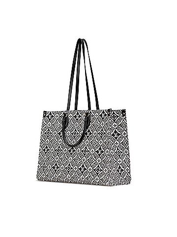 Louis Vuitton Louis Vuitton Monogram On the Go GM Handbag Tote Bag M57207 Black White Blue Canvas Leather Women's LOUIS VUITTON (view 2)