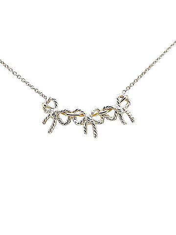 Tiffany Tiffany & Co. Triple Ribbon Necklace, Silver and Gold, SV925 18K Women's, TIFFANY (view 2)