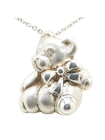 Tiffany Tiffany & Co. Teddy Bear Necklace, SV925 Silver, Women's. TIFFANY (view 2)