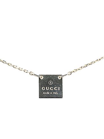 Gucci Gucci logo plate necklace in SV925 silver for women. (view 1)