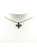 Gucci 100% Sterling Silver Black Gucci Cutout G Cross Pendant Necklace 228363 SV925 Silver Ruthenium Women's GUCCI One size - photo 5