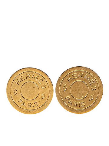 Hermès Hermes Serie Earrings Gold Plated Women's HERMES (view 1)