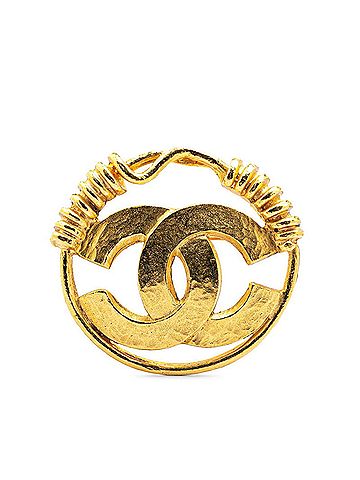 Chanel Chanel Coco Mark Brooch Gold Plated Women's CHANEL (view 1)