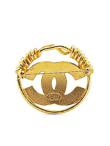Chanel Chanel Coco Mark Brooch Gold Plated Women's CHANEL (view 2)