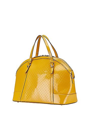 Gucci Gucci Micro Guccissima Handbag Tote Bag 809614 Yellow Patent Leather Women's GUCCI (view 2)