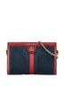 Gucci Blue Red Gucci Ophidia Chain Shoulder Bag 503877 Navy Red Leather Suede Women's GUCCI One size - photo 1