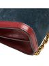 Gucci Blue Red Gucci Ophidia Chain Shoulder Bag 503877 Navy Red Leather Suede Women's GUCCI One size - photo 5