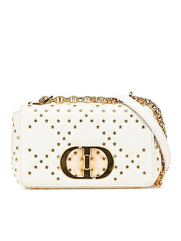 Christian Dior Christian Dior Caro Lucky Star Chain Shoulder Bag White Calfskin Women's (view 1)