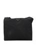 Prada 100% Nylon Black Prada Triangle Plate Shoulder Bag Black Nylon Women's PRADA One size - photo 1