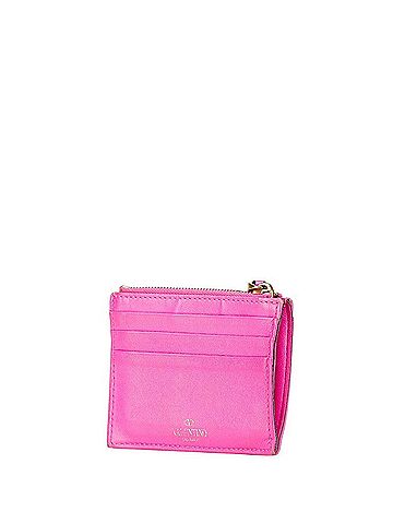 Valentino Valentino Roman Stud Coin Case Pink Gold Leather Women's VALENTINO (view 2)