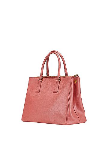 Prada Prada Triangle Plate Galleria Handbag Shoulder Bag BN1874 Pink Saffiano Leather Women's PRADA (view 2)