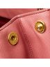 Prada 100% Leather Pink Prada Triangle Plate Galleria Handbag Shoulder Bag BN1874 Pink Saffiano Leather Women's PRADA One size - photo 5